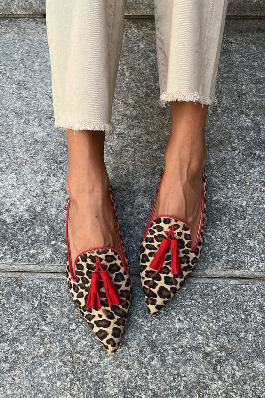SAVINA | Elegante puntmocassins met franjes