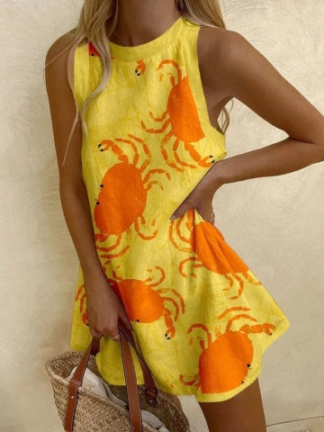 Orvienne™ | Mini jurk met kreeftprint